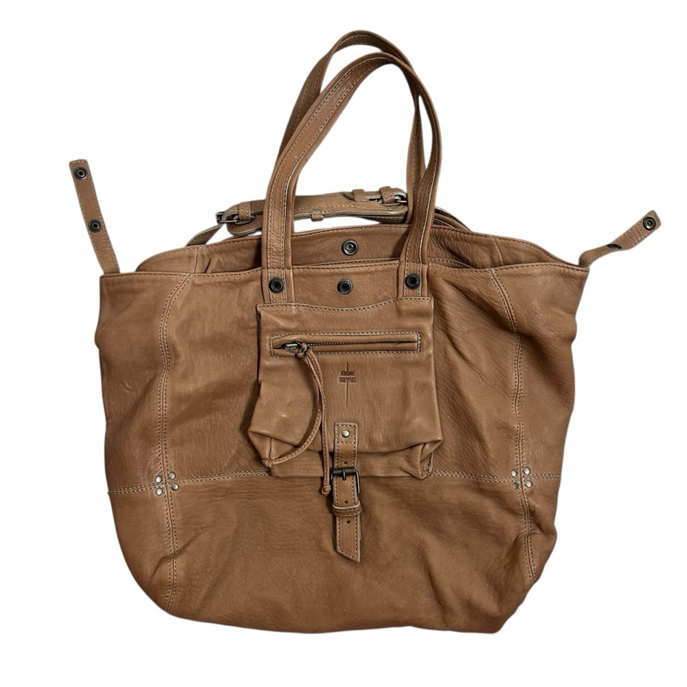 👜 JEROME DREYFUSS “Billy” Large Tan Leather Tote Bag 👜